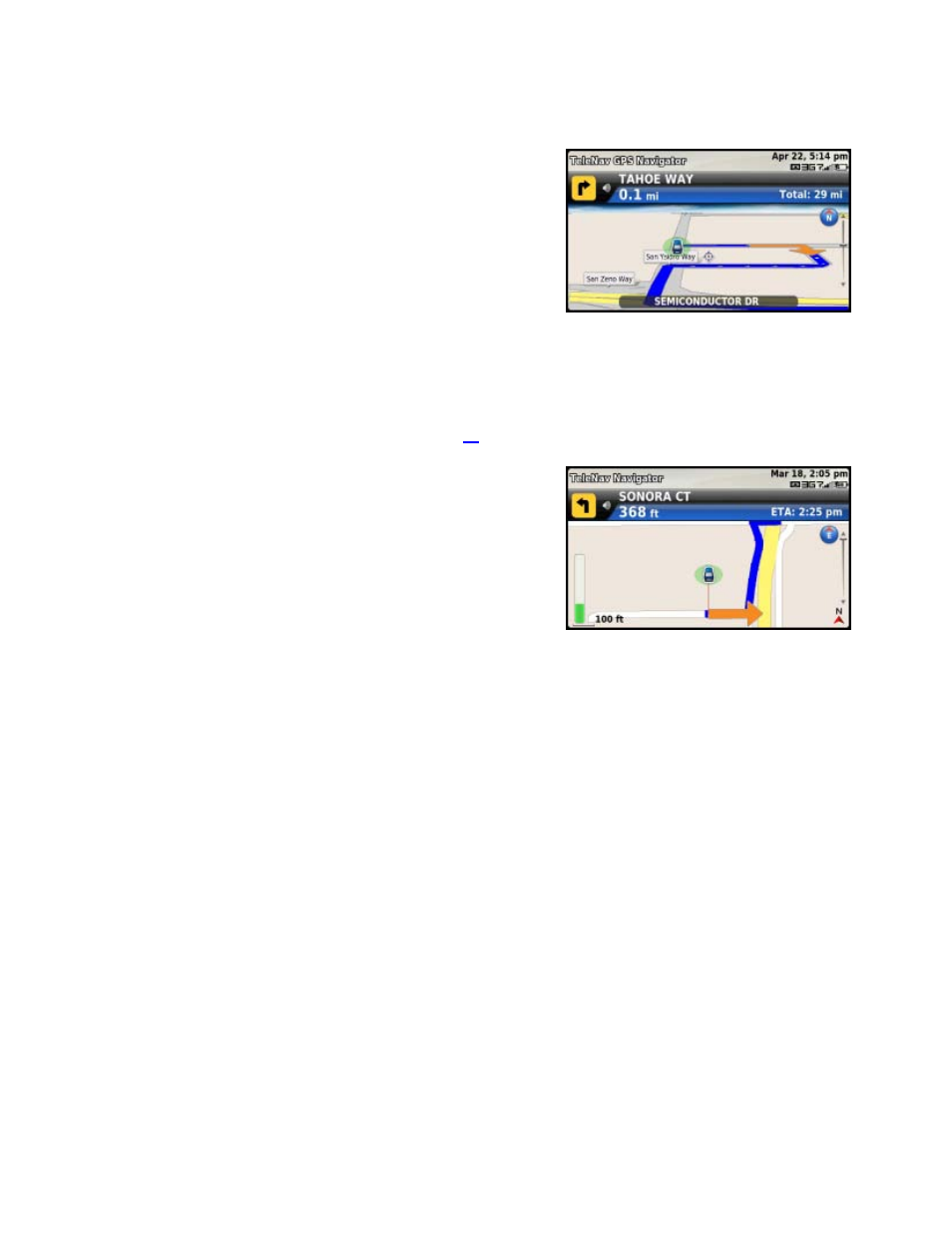 Initial driving directions, Moving to the nearest street, Audible guidance tones | Audio replay, Miss a turn | Telenav for T-Mobile Supported Devices: v5.5 for T-Mobile Sidekick LX User Manual | Page 22 / 57