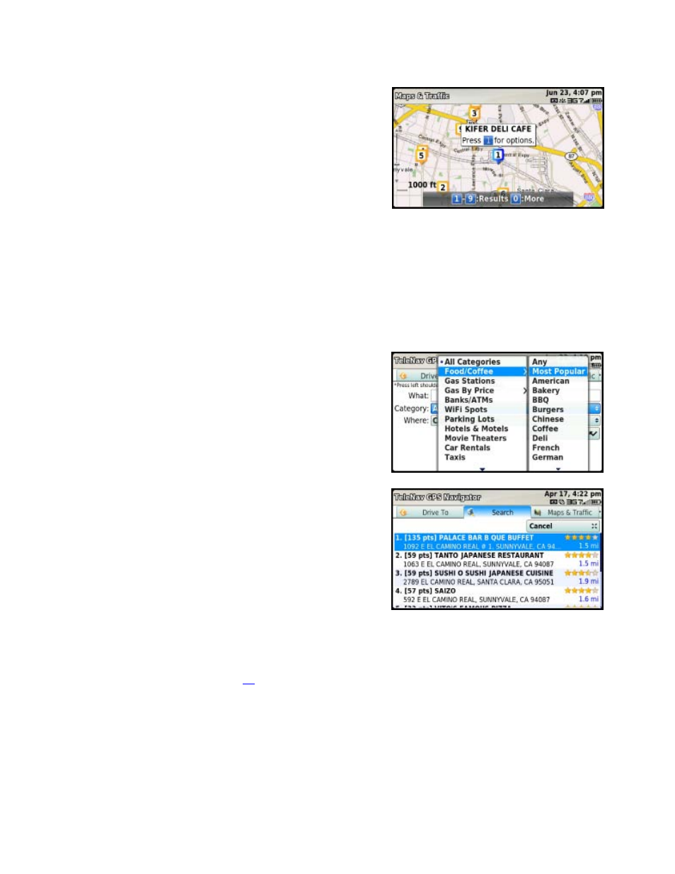 Most popular category | Telenav for T-Mobile Supported Devices: v5.5 for T-Mobile Sidekick LX User Manual | Page 36 / 57