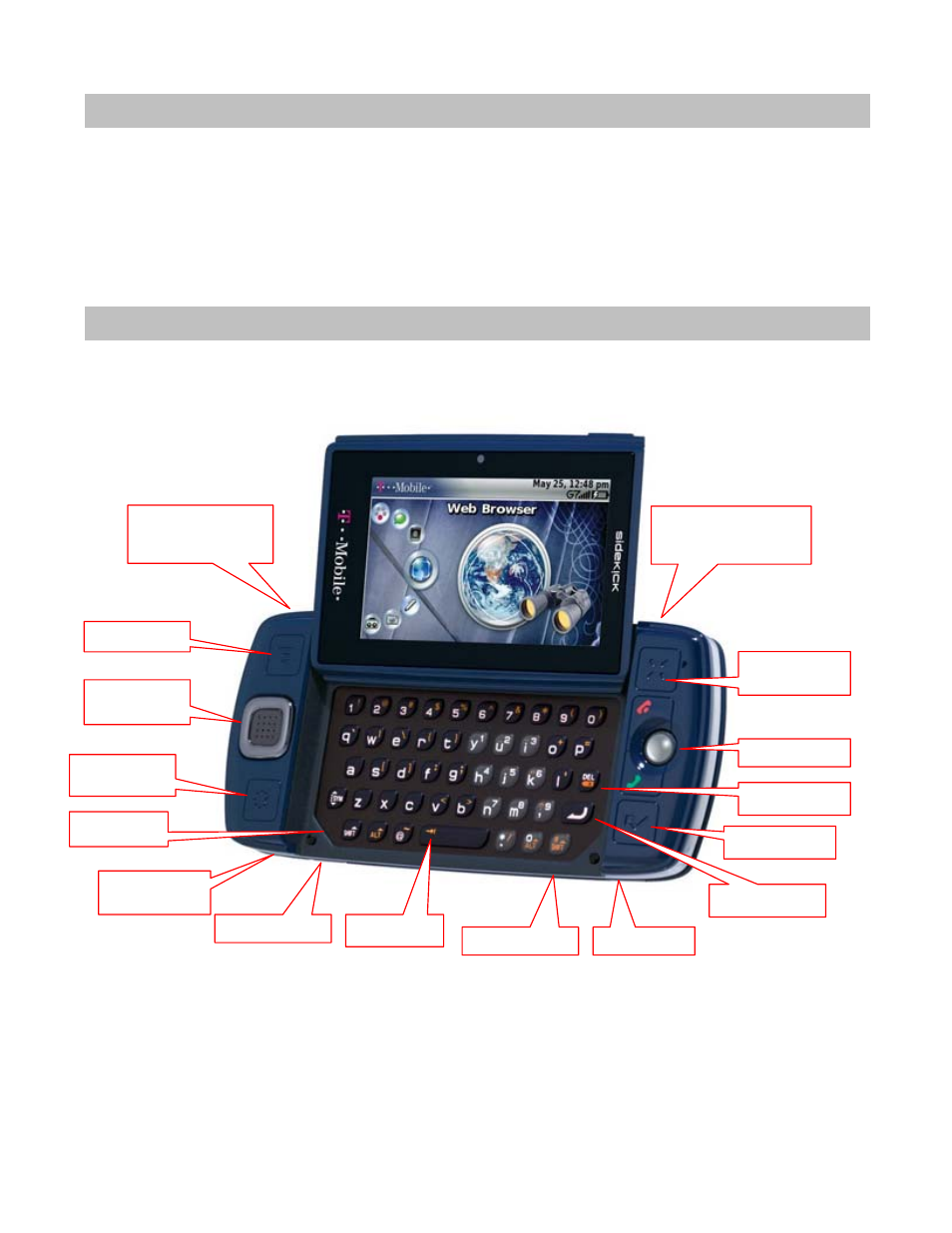 Data service options, Phone controls | Telenav for T-Mobile Supported Devices: v5.5 for T-Mobile Sidekick LX User Manual | Page 7 / 57