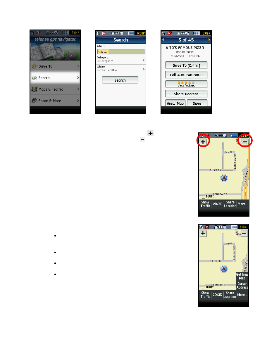 Telenav for T-Mobile Supported Devices: v5.2 for J2ME touch screen devices User Manual | Page 47 / 70