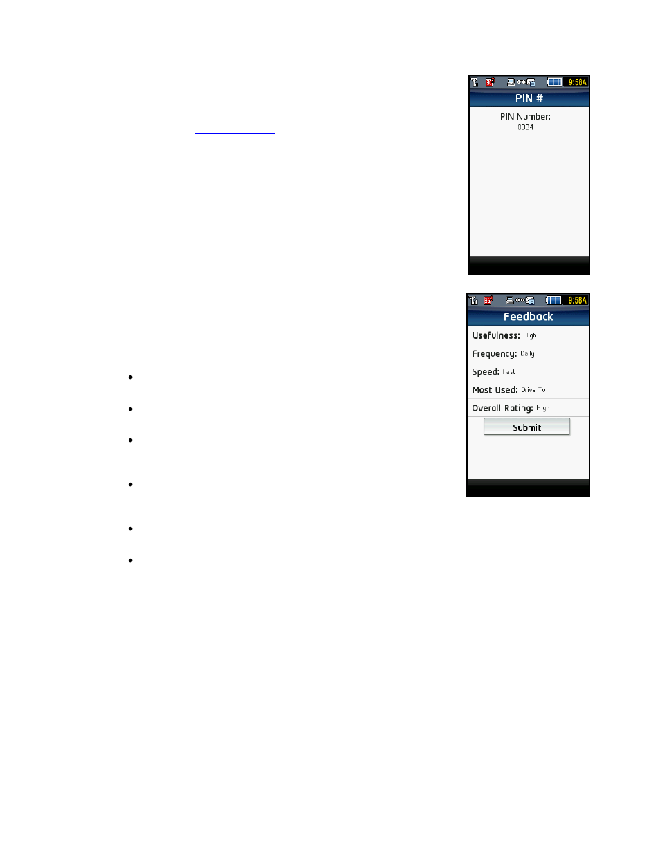 Your pin number, Give feedback, Referral code | Telenav for T-Mobile Supported Devices: v5.2 for J2ME touch screen devices User Manual | Page 63 / 70