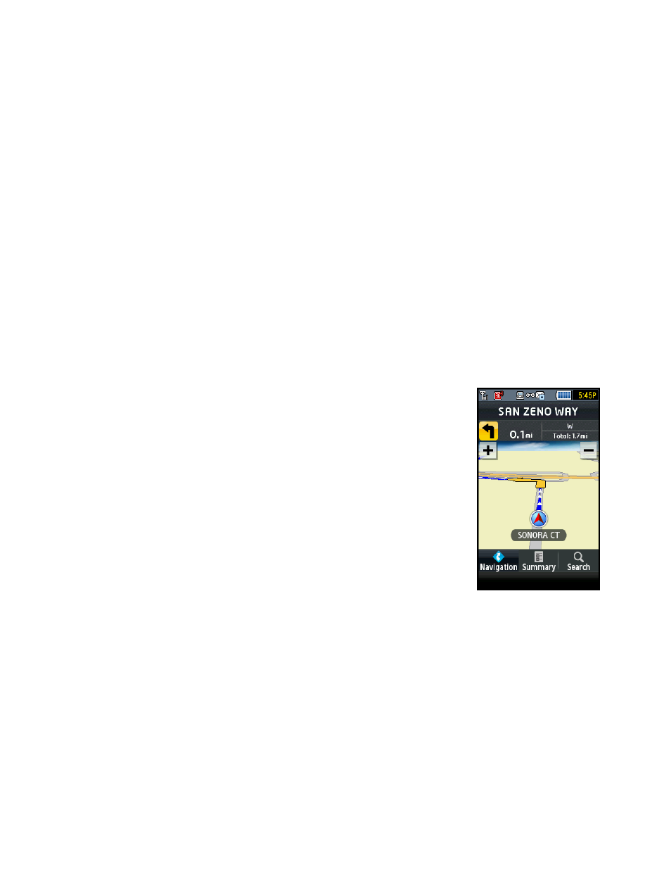 Miss a turn, Navigation views | Telenav for T-Mobile Supported Devices: v5.2 for Samsung T929 User Manual | Page 27 / 69