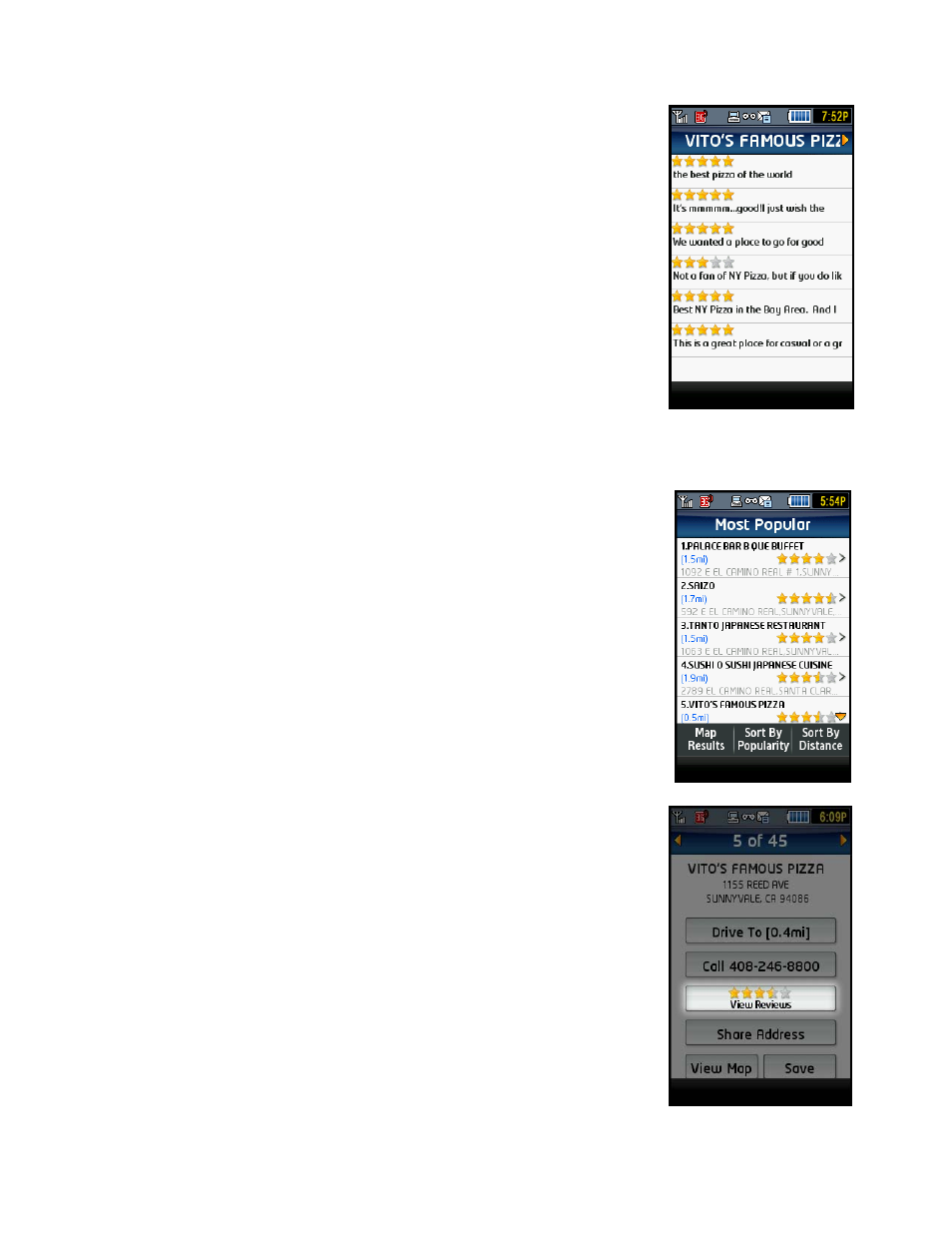 Submit your own rating | Telenav for T-Mobile Supported Devices: v5.2 for Samsung T929 User Manual | Page 43 / 69