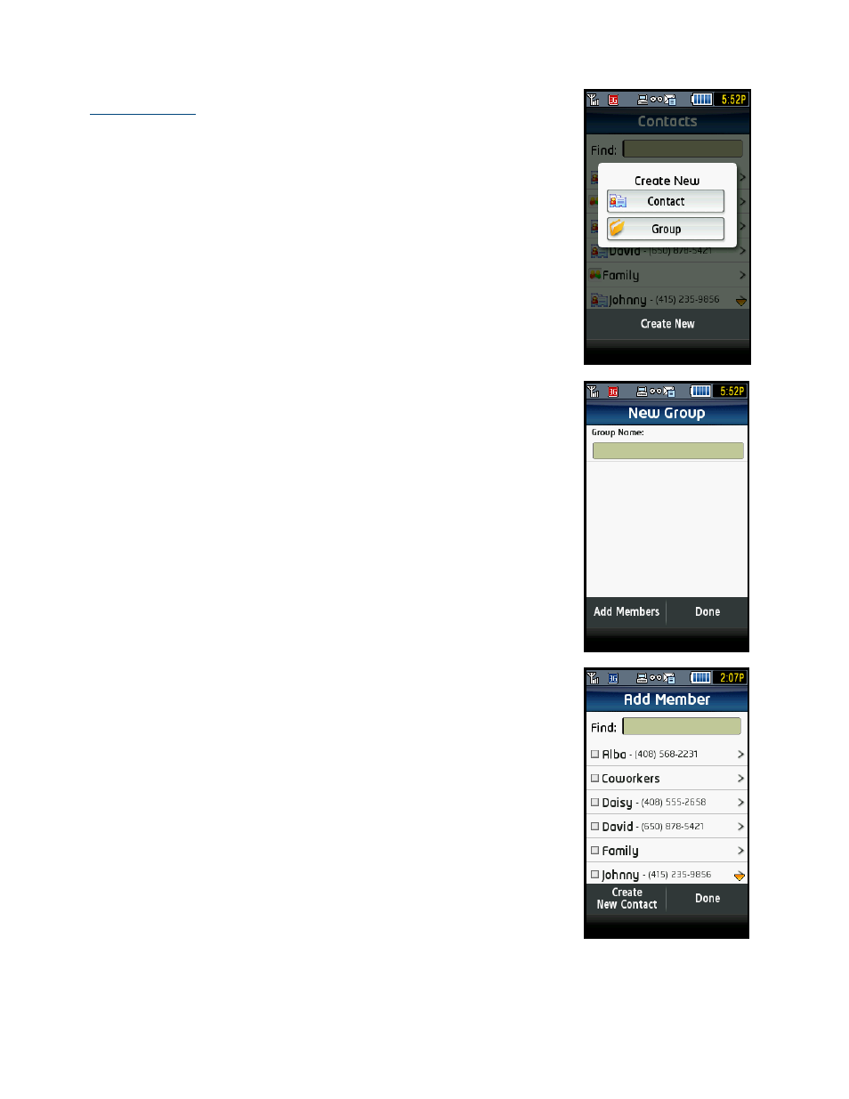 Manage groups | Telenav for T-Mobile Supported Devices: v5.2 for Samsung T929 User Manual | Page 57 / 69