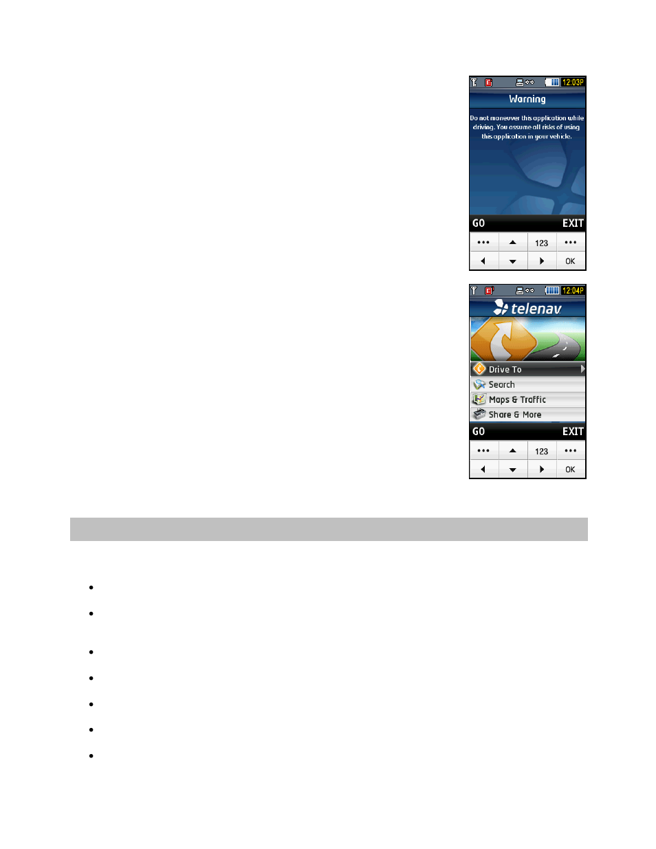 Using telenav gps navigator | Telenav for T-Mobile Supported Devices: v5.2 for Samsung T919 Users Guide User Manual | Page 10 / 60