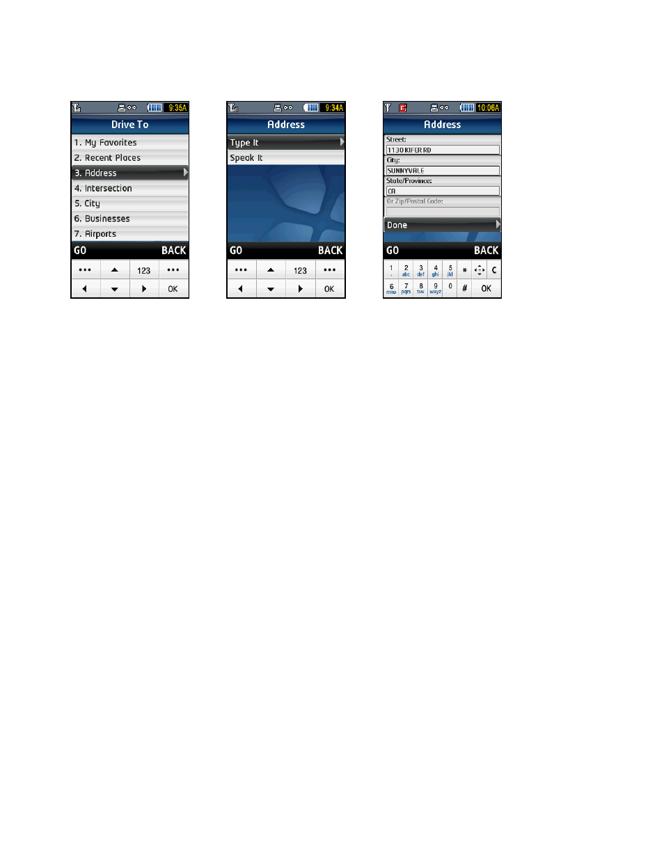 Address – type it | Telenav for T-Mobile Supported Devices: v5.2 for Samsung T919 Users Guide User Manual | Page 21 / 60