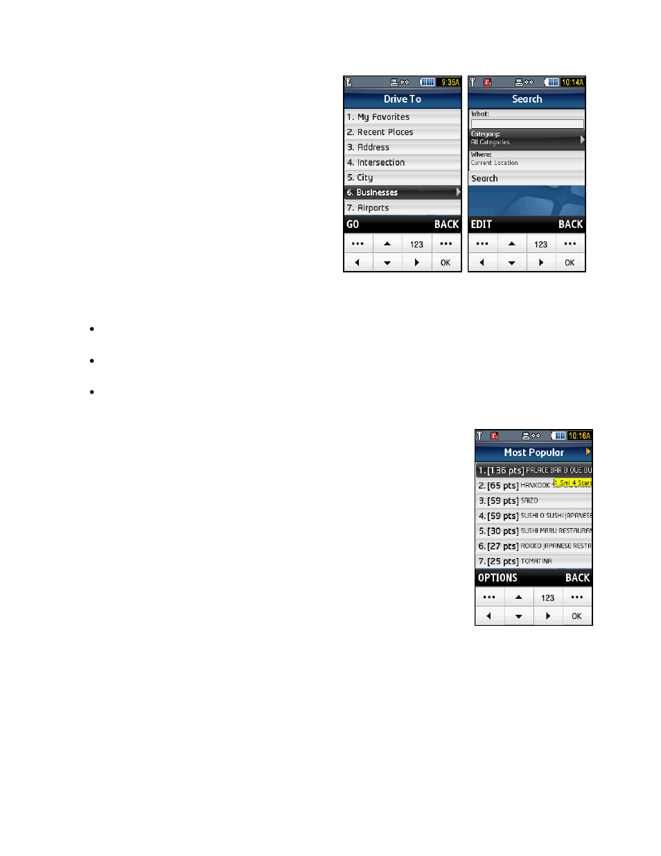 Businesses | Telenav for T-Mobile Supported Devices: v5.2 for Samsung T919 Users Guide User Manual | Page 25 / 60