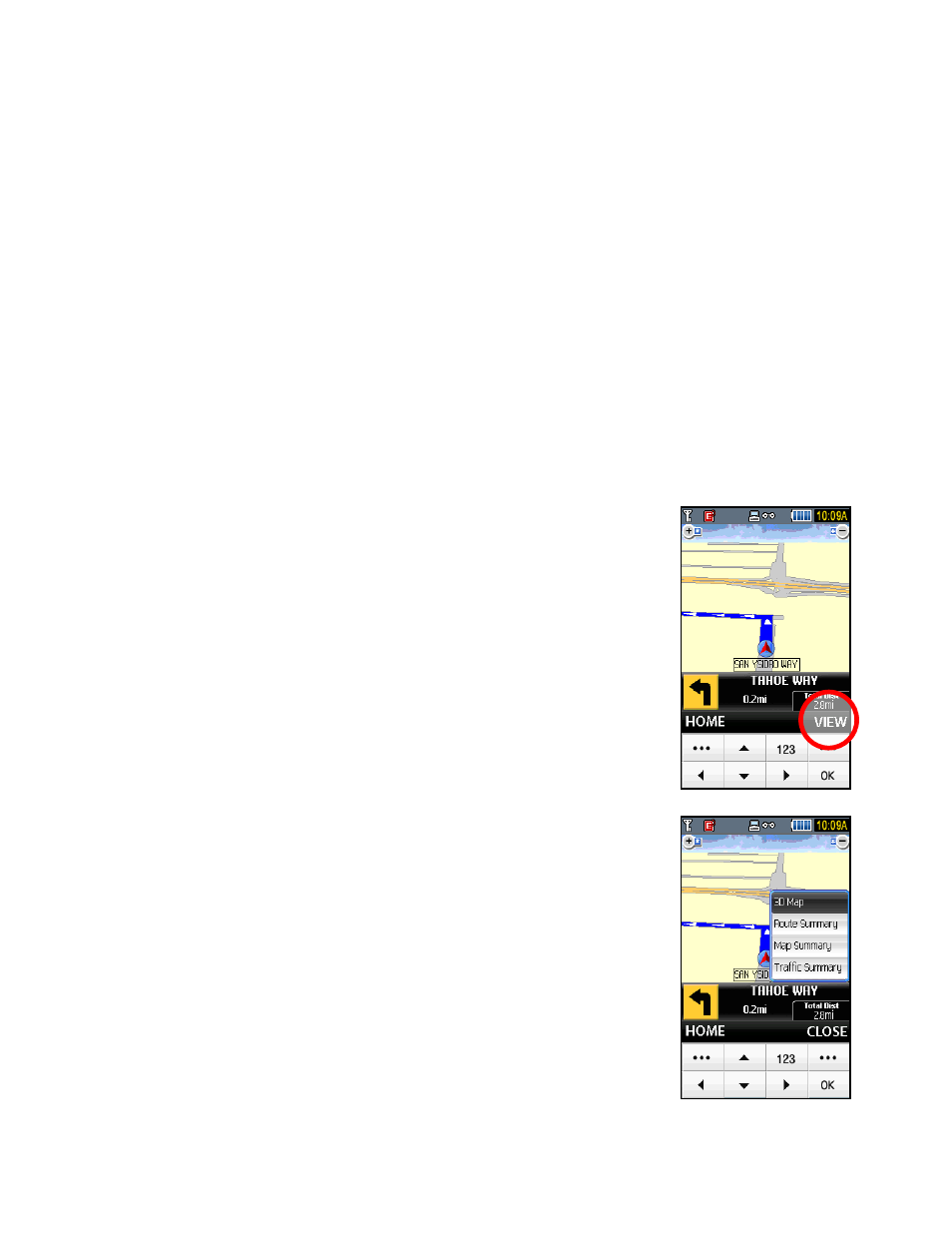 Miss a turn, Navigation views | Telenav for T-Mobile Supported Devices: v5.2 for Samsung T919 Users Guide User Manual | Page 30 / 60