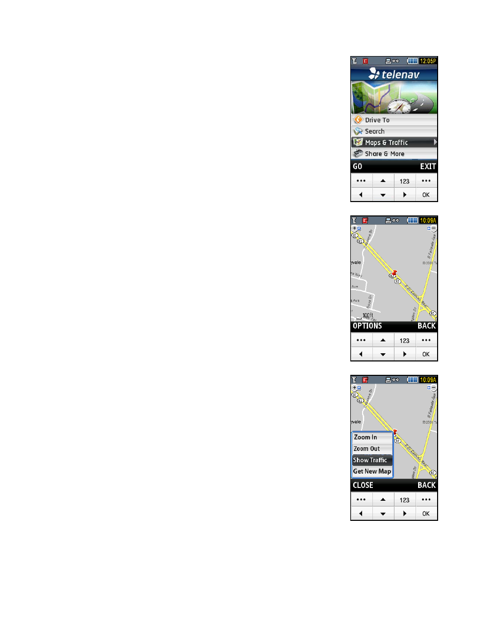 Check traffic | Telenav for T-Mobile Supported Devices: v5.2 for Samsung T919 Users Guide User Manual | Page 45 / 60