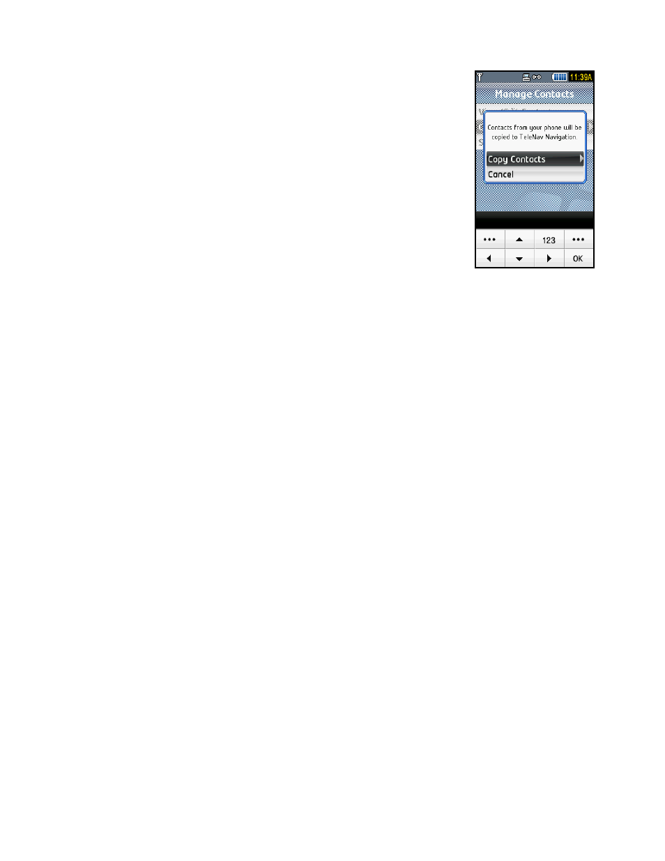 Copy contacts from phone, Refer a friend | Telenav for T-Mobile Supported Devices: v5.2 for Samsung T919 Users Guide User Manual | Page 50 / 60