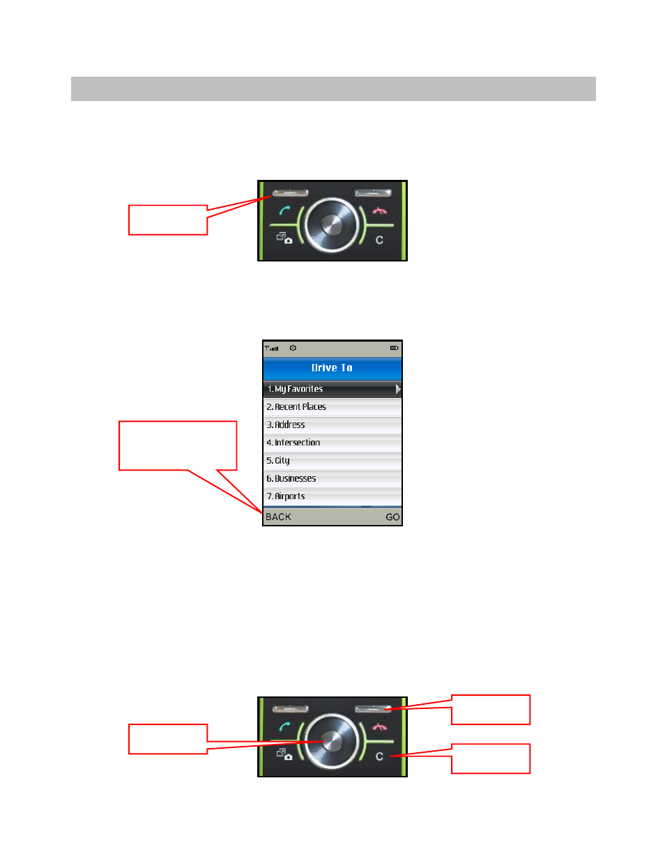 The phone controls | Telenav for T-Mobile Supported Devices: v5.2 for J2ME; Sony-Ericsson TM506 Users Guide User Manual | Page 8 / 58