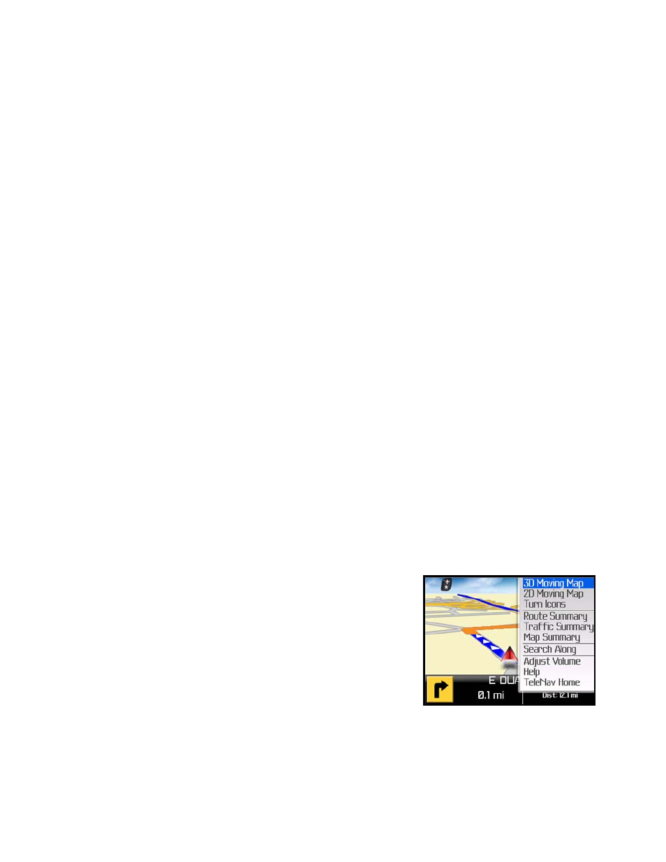 Audible guidance tones, Audio replay, Miss a turn | Navigation views | Telenav for T-Mobile Supported Devices: v5.1 for BlackBerry smartphones Users Guide User Manual | Page 25 / 51