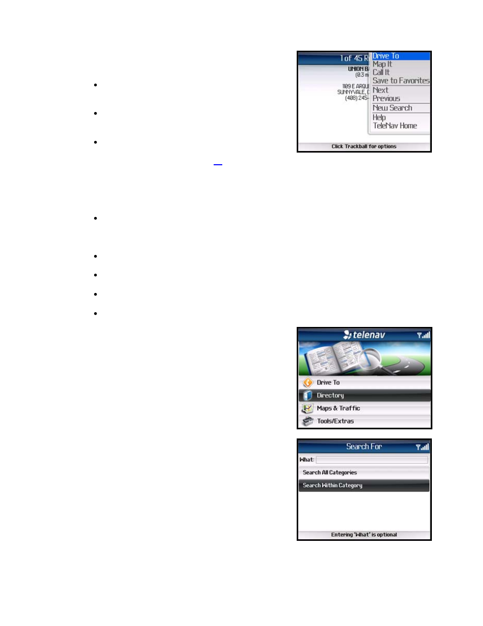 Search for gas by price | Telenav for T-Mobile Supported Devices: v5.1 for BlackBerry smartphones Users Guide User Manual | Page 36 / 51