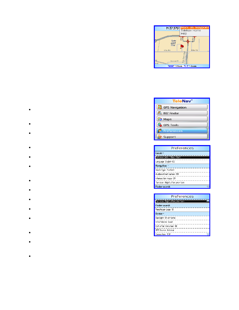 Telenav for T-Mobile Supported Devices: v4.4 for BlackBerry 8100 Pearl User Manual | Page 25 / 33