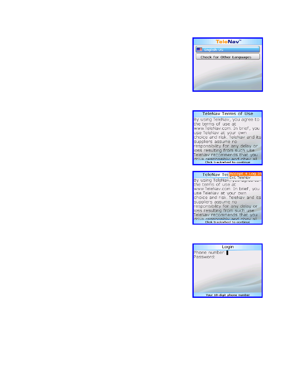 Telenav for T-Mobile Supported Devices: v4.4 for BlackBerry 8100 Pearl User Manual | Page 9 / 33