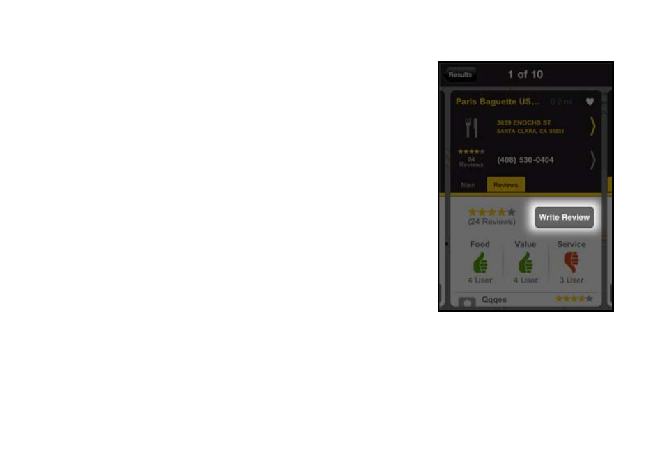 1 submit your own rating and review | Telenav for iPhone (open market) Supported Devices: v7.0 User Manual | Page 100 / 153