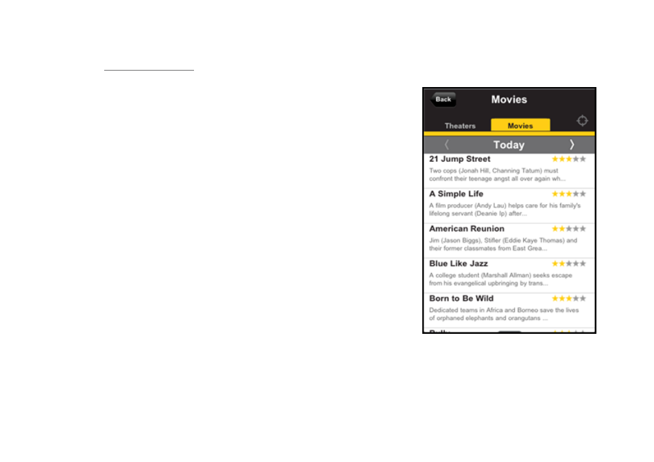 Search by movies | Telenav for iPhone (open market) Supported Devices: v7.0 User Manual | Page 105 / 153