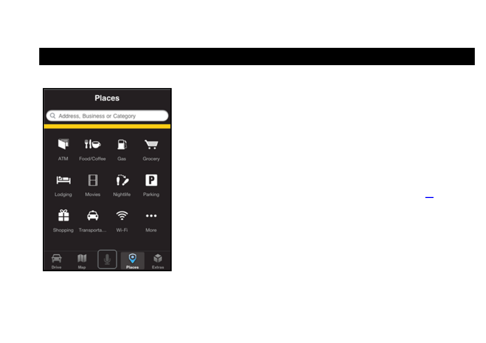 Places menu | Telenav for iPhone (open market) Supported Devices: v7.0 User Manual | Page 80 / 153