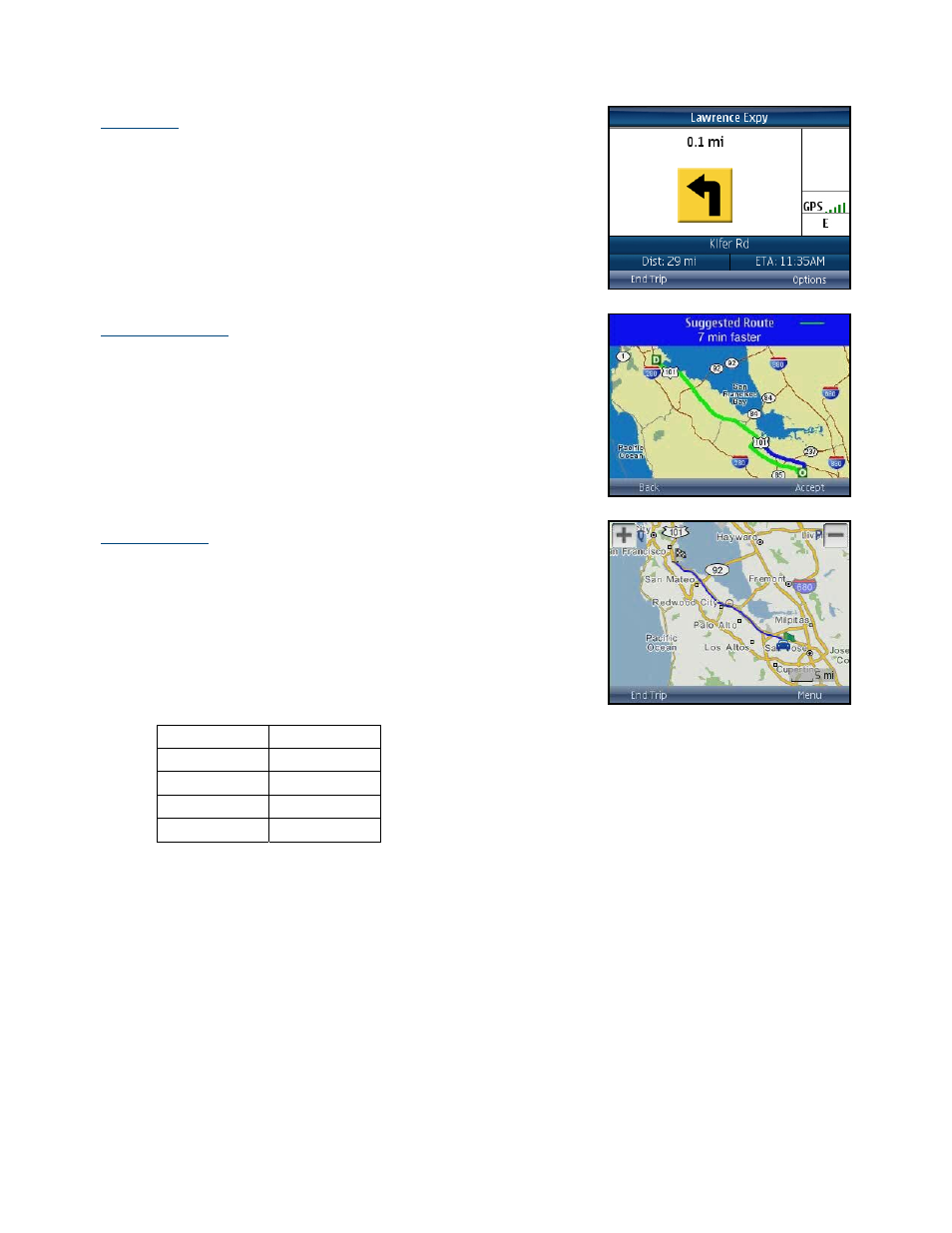 Turn icons, Recalculate route, Map summary | Telenav for Cincinnati Bell Supported Devices: v5.5 Lite for Symbian phones User Manual | Page 30 / 59