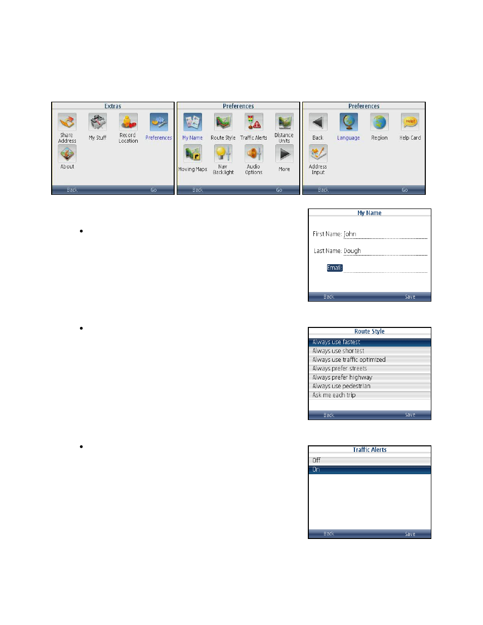 Preferences | Telenav for Cincinnati Bell Supported Devices: v5.5 Lite for Symbian phones User Manual | Page 48 / 59