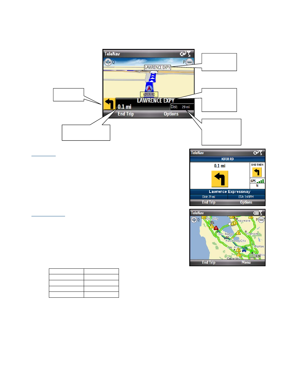 Turn icons, Map summary | Telenav for Cincinnati Bell Supported Devices: v5.2 for Windows Mobile smartphones Users Guide User Manual | Page 26 / 55