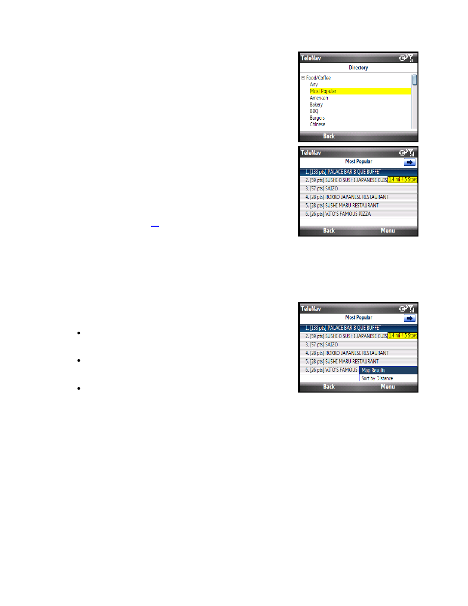 Most popular category | Telenav for Cincinnati Bell Supported Devices: v5.2 for Windows Mobile smartphones Users Guide User Manual | Page 31 / 55