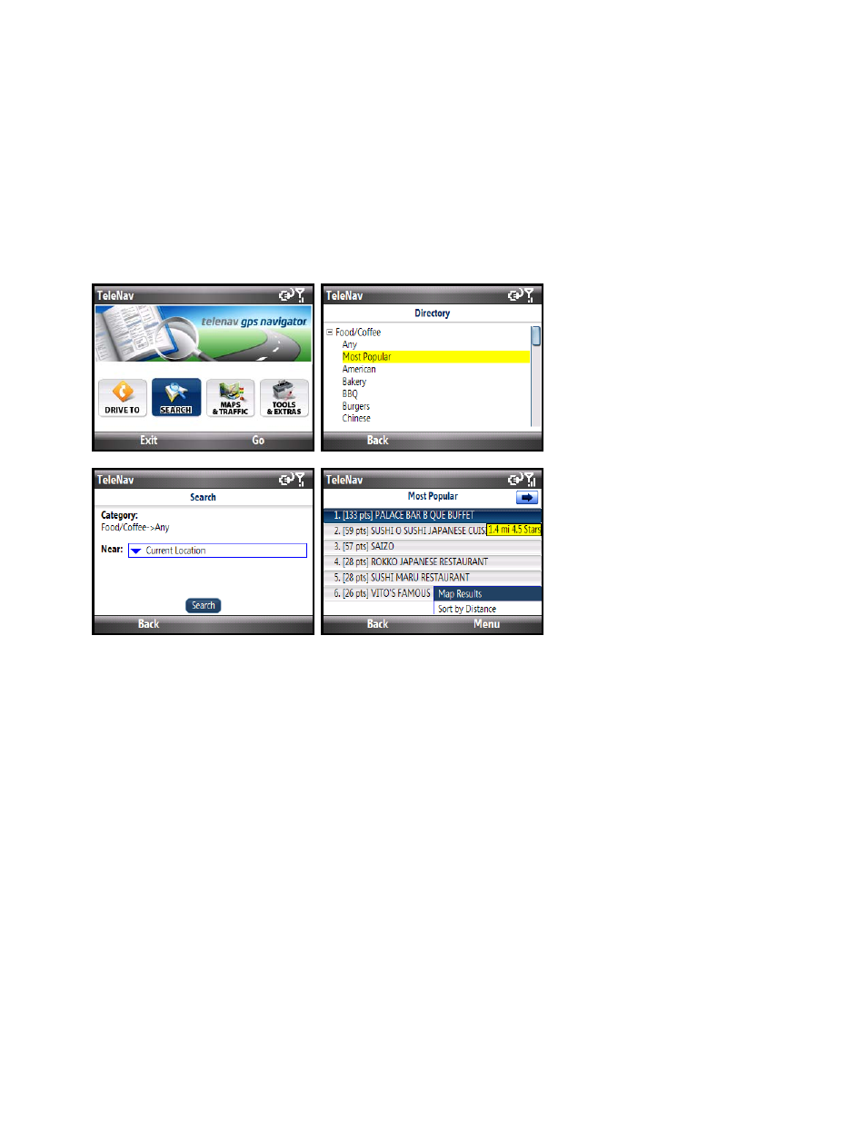 Map results | Telenav for Cincinnati Bell Supported Devices: v5.2 for Windows Mobile smartphones Users Guide User Manual | Page 32 / 55