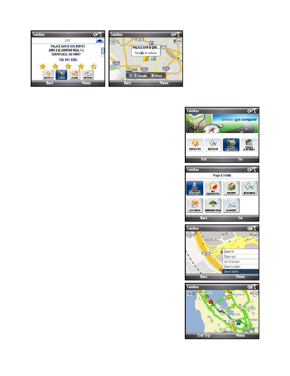 Check traffic | Telenav for Cincinnati Bell Supported Devices: v5.2 for Windows Mobile smartphones Users Guide User Manual | Page 35 / 55