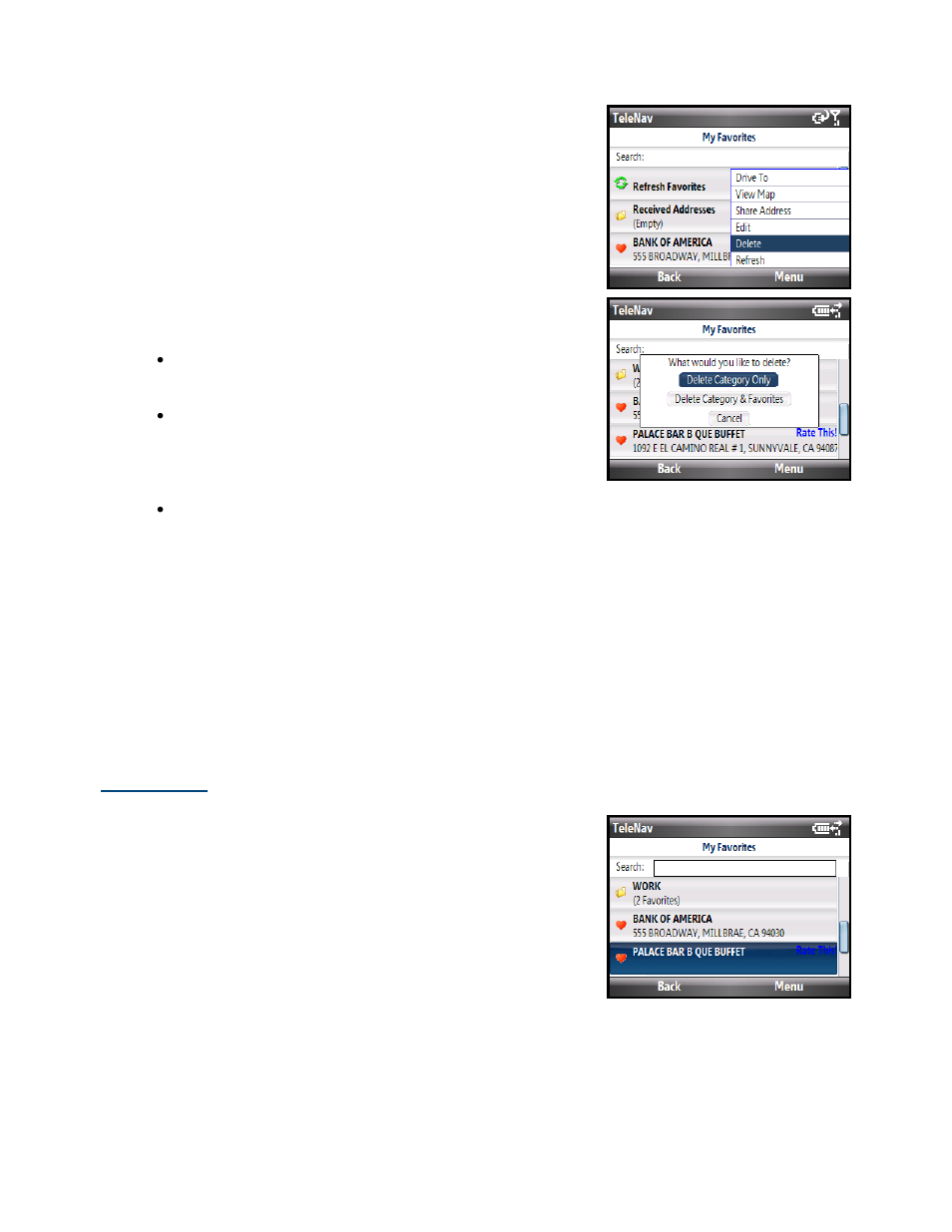 Rate a location, Read reviews | Telenav for Cincinnati Bell Supported Devices: v5.2 for Windows Mobile smartphones Users Guide User Manual | Page 41 / 55
