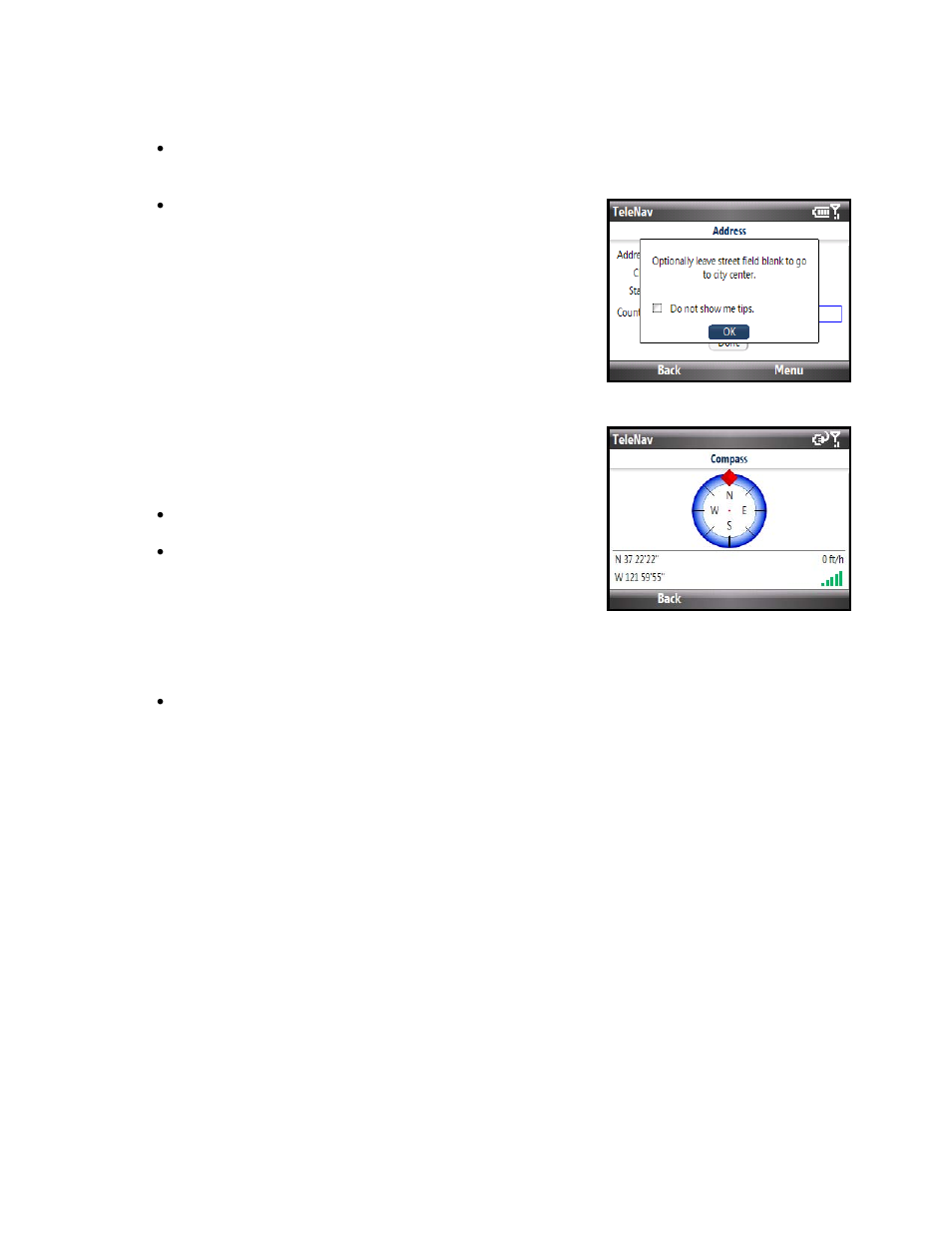 Compass | Telenav for Cincinnati Bell Supported Devices: v5.2 for Windows Mobile smartphones Users Guide User Manual | Page 47 / 55