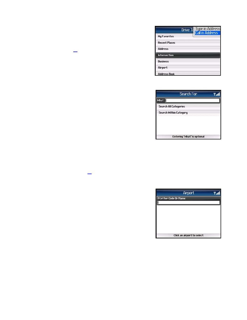 Business, Airport | Telenav for Cincinnati Bell Supported Devices: v5.1 for BlackBerry smartphones Users Guide User Manual | Page 23 / 51