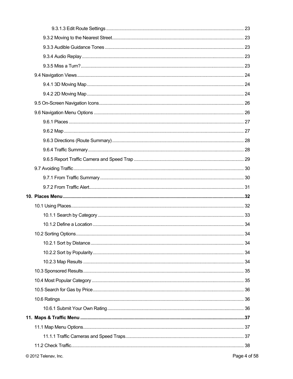 Telenav for Boost Mobile Supported Devices: v6.2 for BlackBerry User Manual | Page 4 / 58