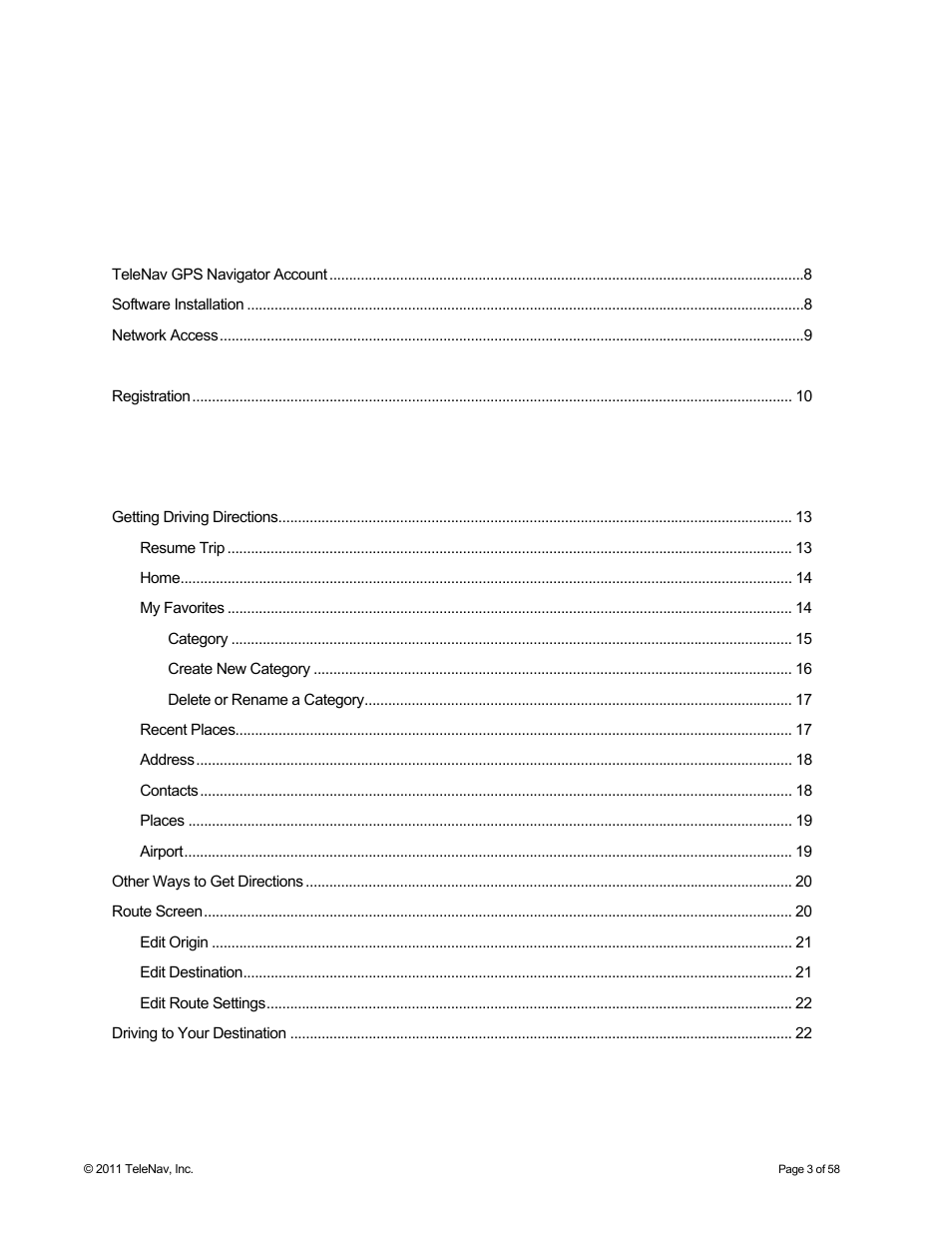 Telenav for Boost Mobile Supported Devices: v6.2 for Android User Manual | Page 3 / 58