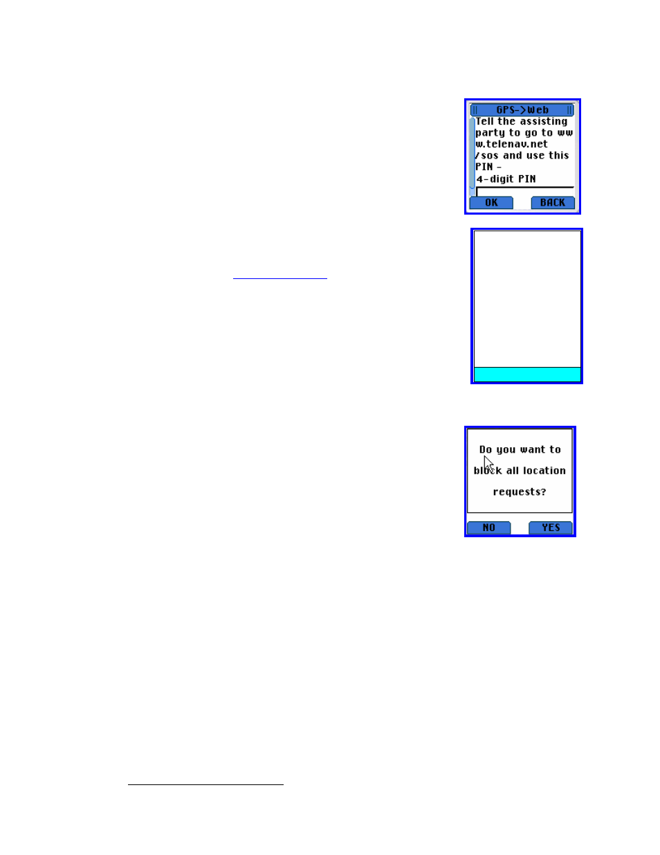 Send gps->website, Block requests, Refresh requests | Edit friend list | Telenav for Boost Mobile Supported Devices: v3.7 for Motorola i285, i415, i455, 730, i830, i860 User Manual | Page 16 / 32