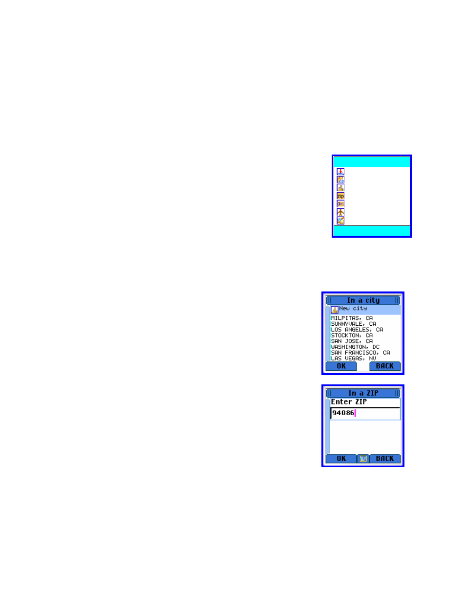 Biz finder, Search point | Telenav for Boost Mobile Supported Devices: v3.7 for Motorola i285, i415, i455, 730, i830, i860 User Manual | Page 19 / 32