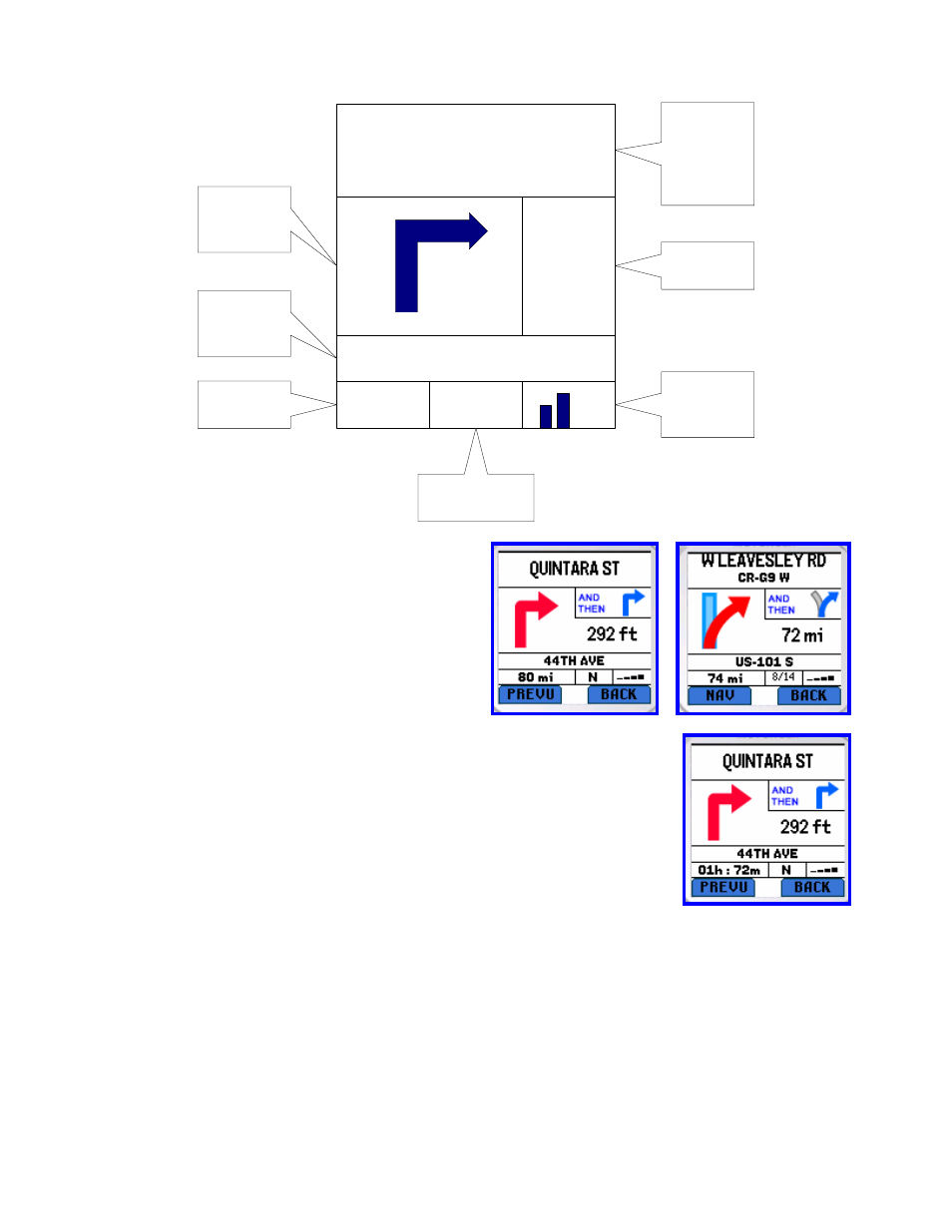 Navigation guidance, Lawrence expwy | Telenav for Boost Mobile Supported Devices: v3.7 for Motorola i285, i415, i455, 730, i830, i860 User Manual | Page 27 / 32