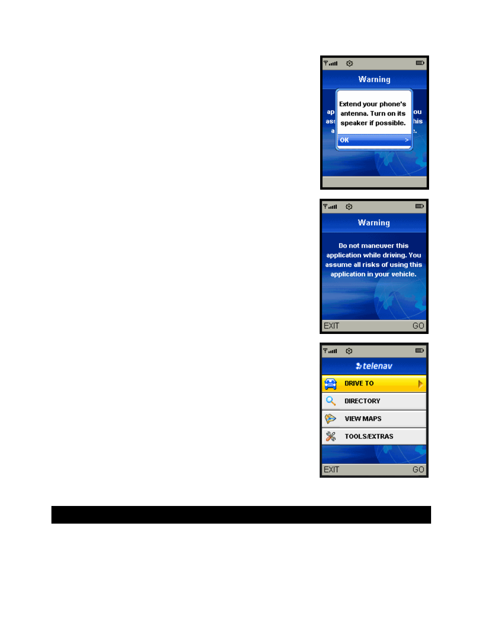 Using the telenav gps navigator application | Telenav for Alltel Supported Devices: v5.0 for Samsung u520 User Manual | Page 9 / 44