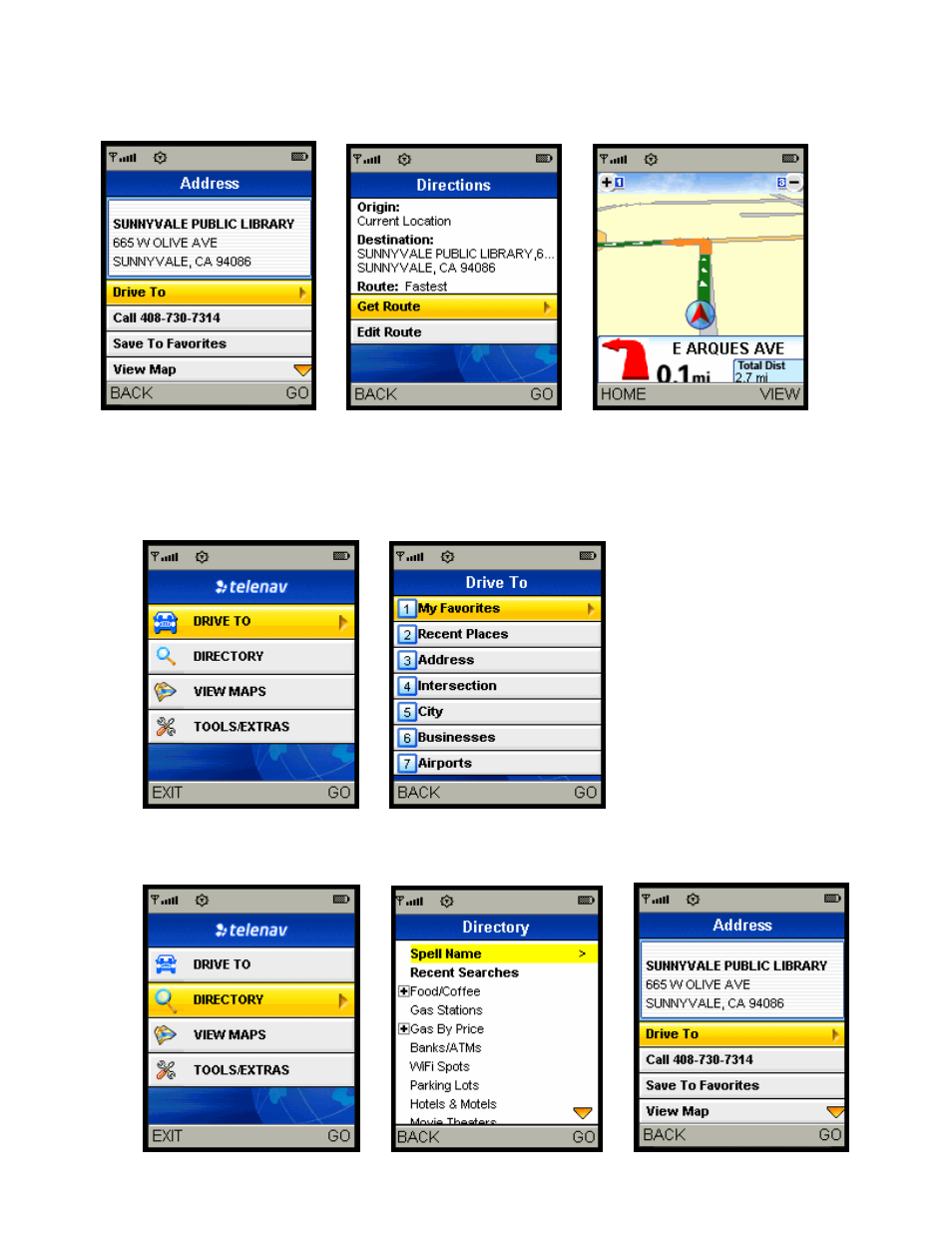 Telenav for Alltel Supported Devices: v5.0 for Samsung r510 User Manual | Page 12 / 45