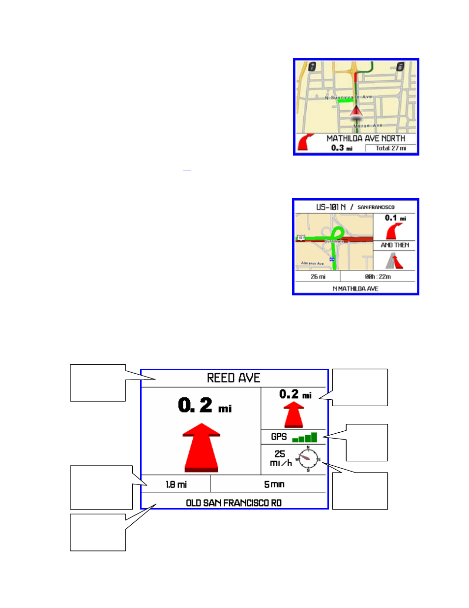 2d map view, Turn arrows and corner map | Telenav for Alltel Supported Devices: v4.7 for BlackBerry 8703 User Manual | Page 20 / 37