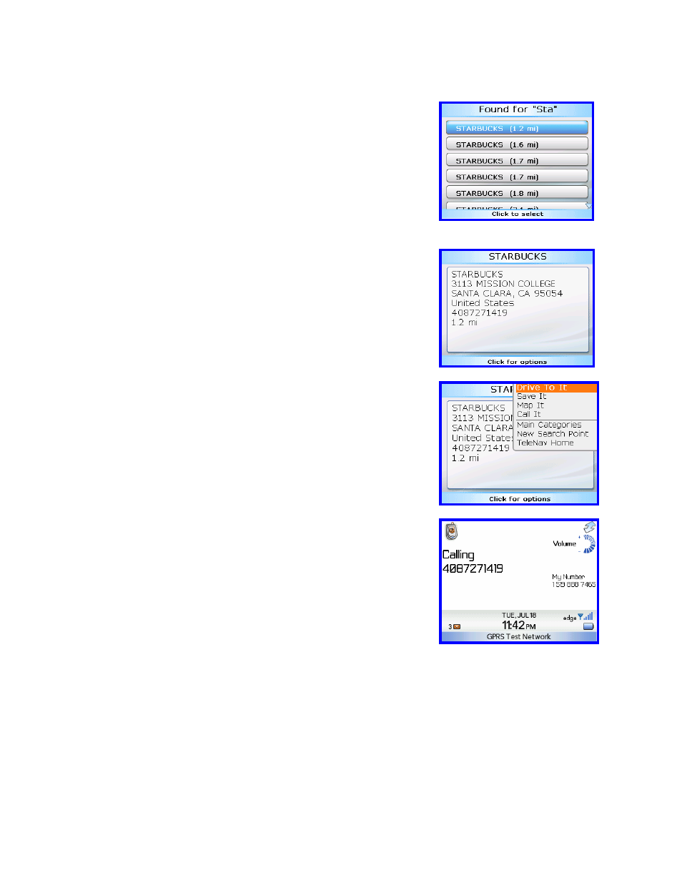 Picking a business | Telenav for Alltel Supported Devices: v4.7 for BlackBerry 8703 User Manual | Page 25 / 37