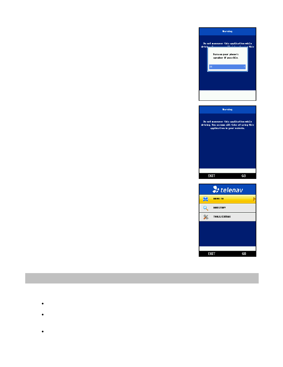 Using the telenav gps navigator application | Telenav for Nextel Supported Devices: v5.0 Lite for Motorola i9 User Manual | Page 10 / 36
