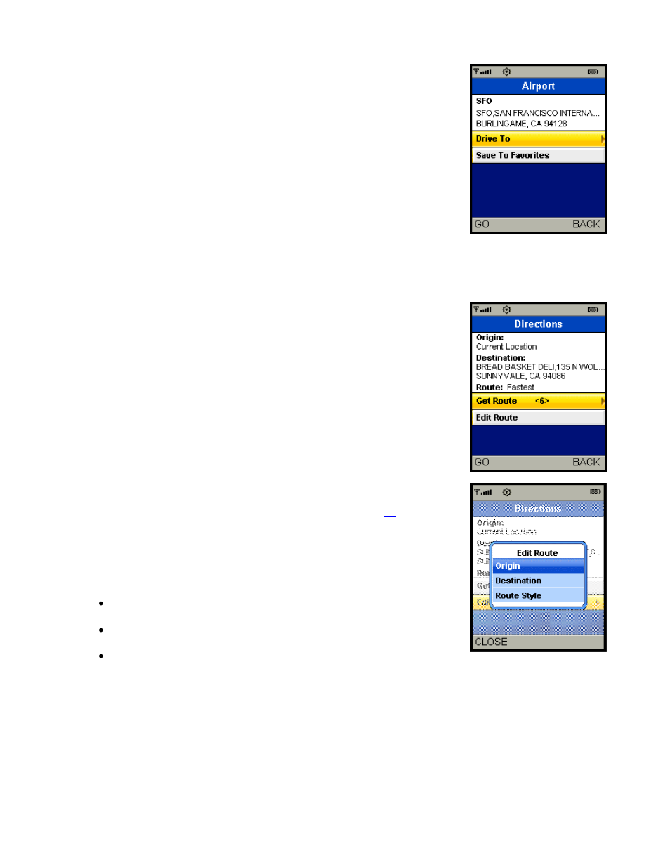 Initial driving directions | Telenav for Nextel Supported Devices: v5.0 Lite for Motorola i9 User Manual | Page 23 / 36