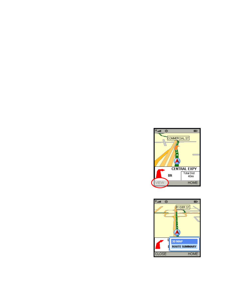 Miss a turn, Navigation views | Telenav for Nextel Supported Devices: v5.0 Lite for Motorola i9 User Manual | Page 25 / 36