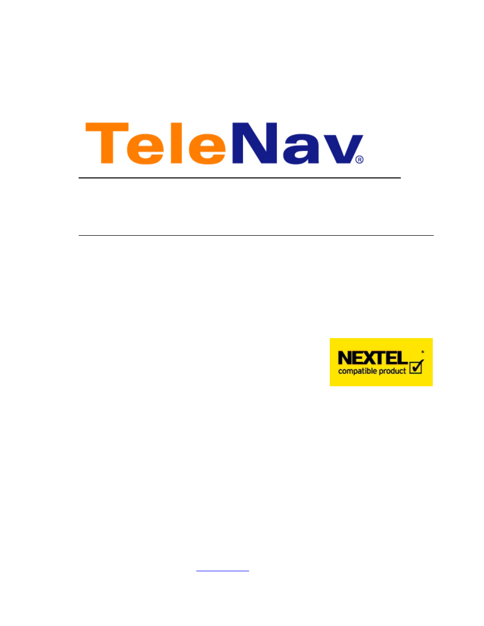 Telenav for Nextel Supported Devices: v4.1 for BlackBerry 7100i User Manual | 35 pages