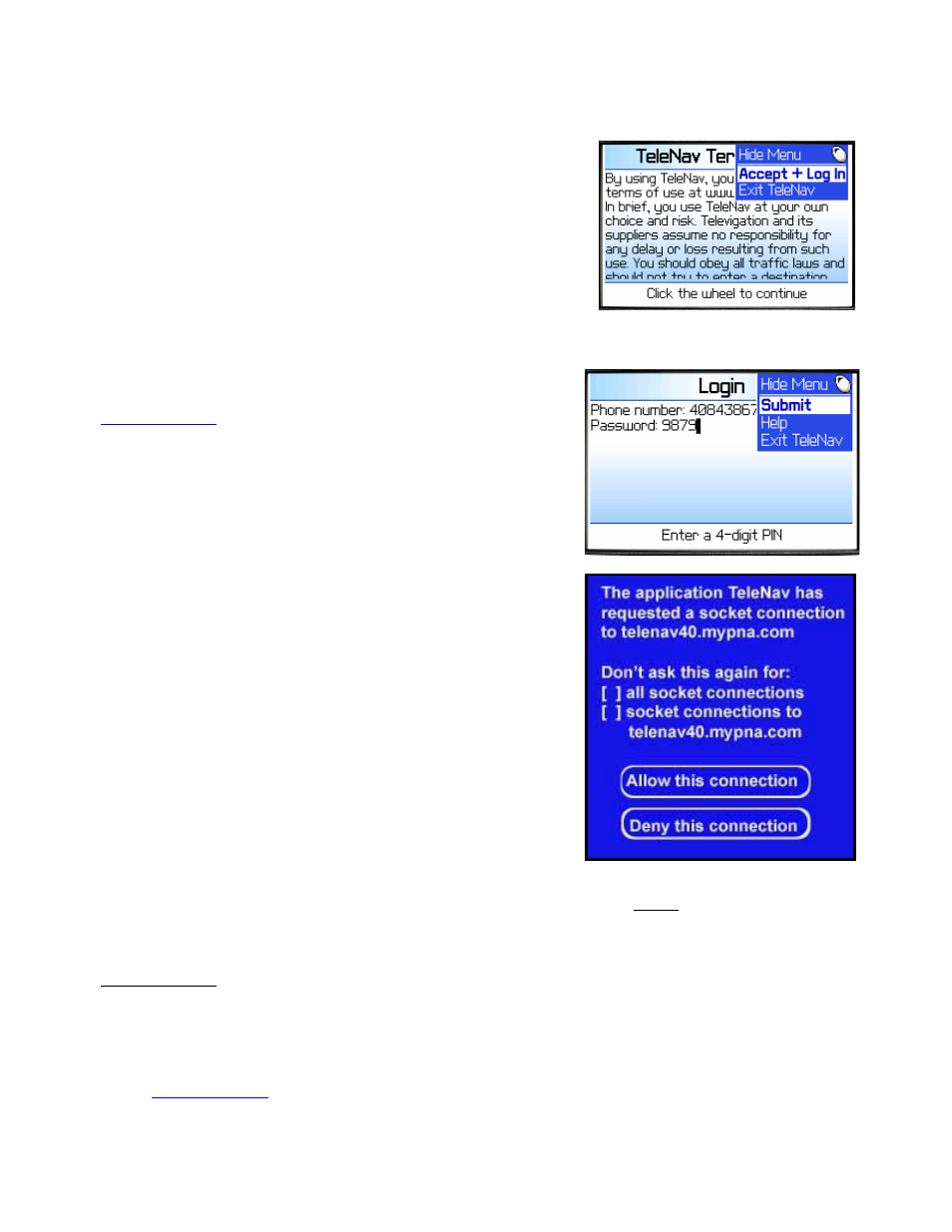 Telenav for Nextel Supported Devices: v4.1 for BlackBerry 7100i User Manual | Page 13 / 35