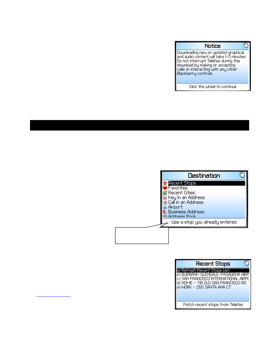 Telenav for Nextel Supported Devices: v4.0 for BlackBerry 7520 User Manual | Page 13 / 32