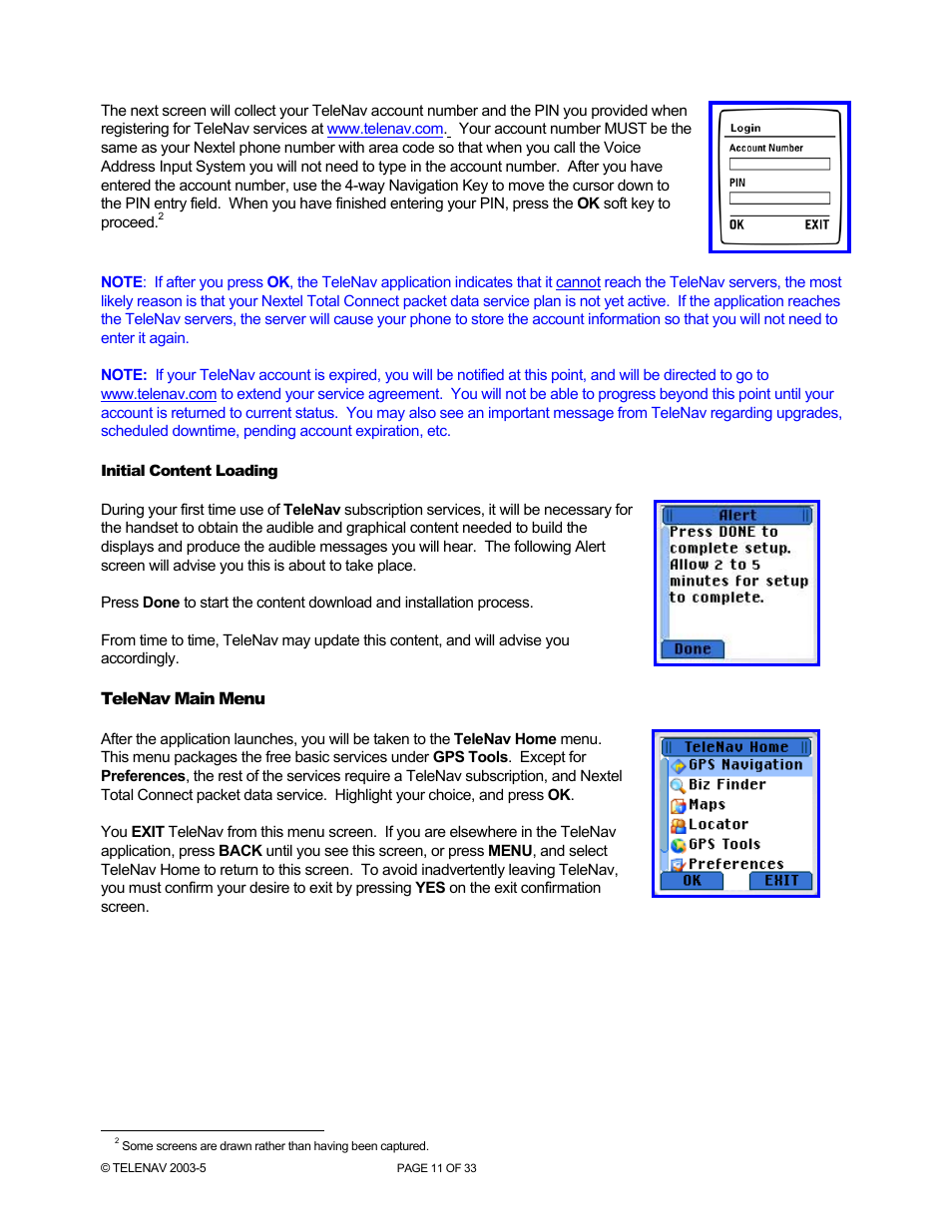 Telenav for Nextel Supported Devices: v3.6 for Motorola i710, i730, i733, i736, i830 User Manual | Page 11 / 33