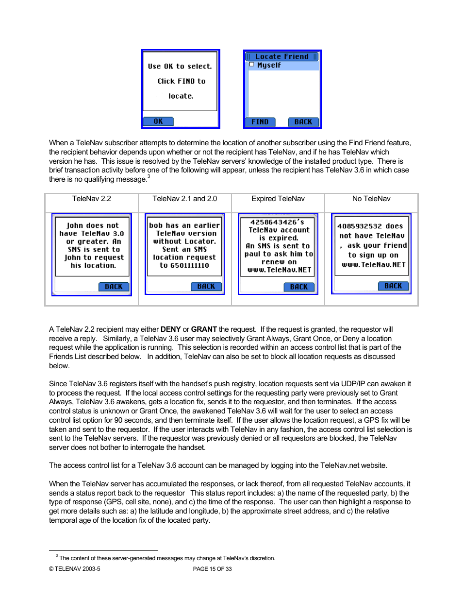 Telenav for Nextel Supported Devices: v3.6 for Motorola i710, i730, i733, i736, i830 User Manual | Page 15 / 33