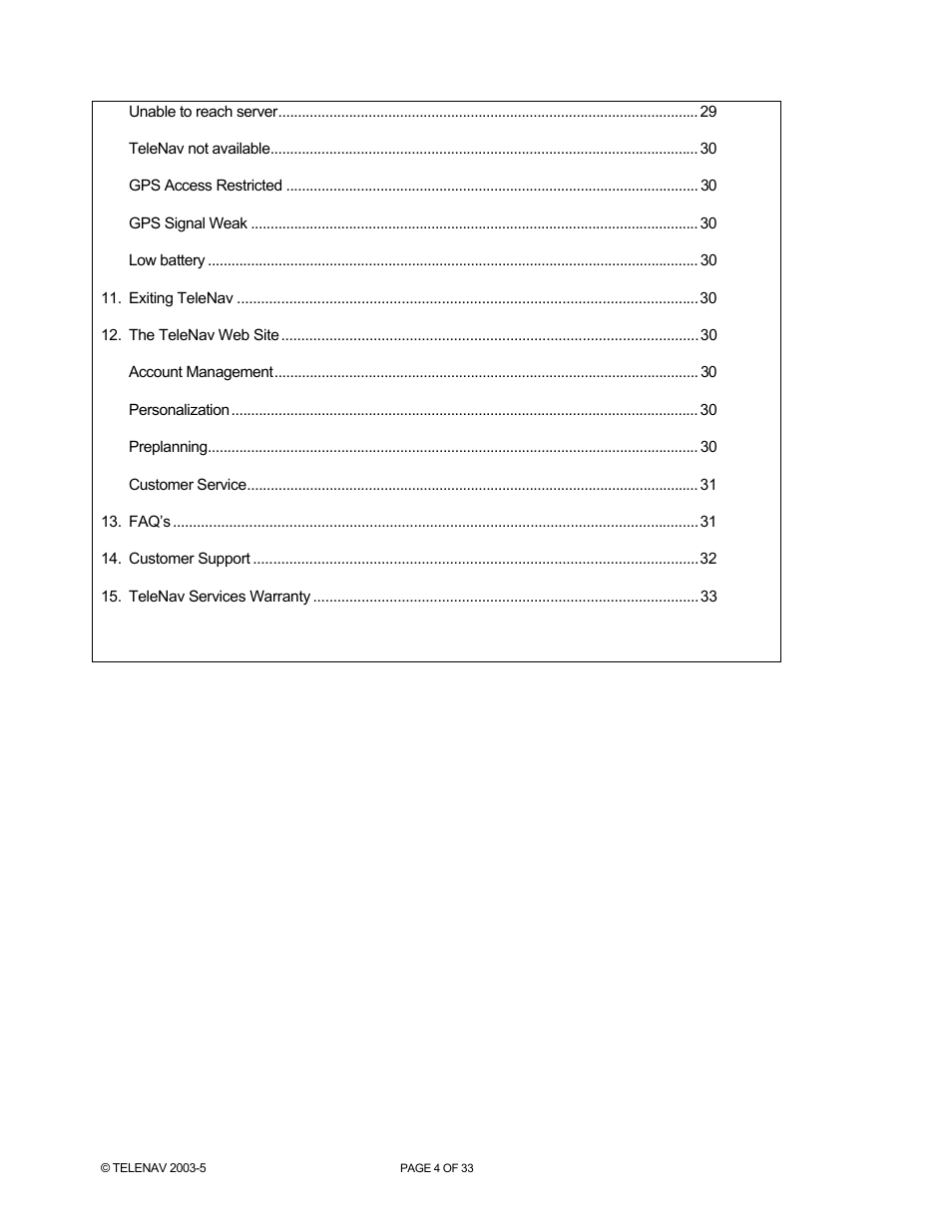 Telenav for Nextel Supported Devices: v3.6 for Motorola i710, i730, i733, i736, i830 User Manual | Page 4 / 33