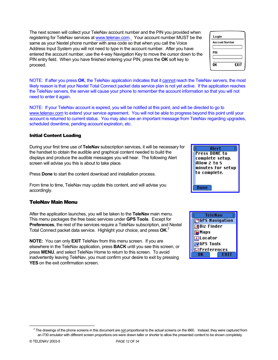 Telenav for Nextel Supported Devices: v3.0 for Motorola i860 User Manual | Page 12 / 34